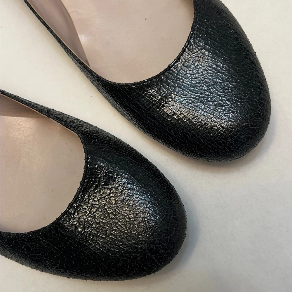 MARC BY MARC JACOBS BALLERINAS WITH BOW BLACK PATENT LEATHER SIZE 40=10 - Picture 12 of 14